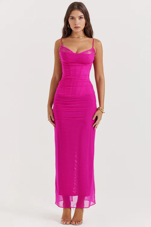 Vestido Longo Com Renda - Lindele Exclusive