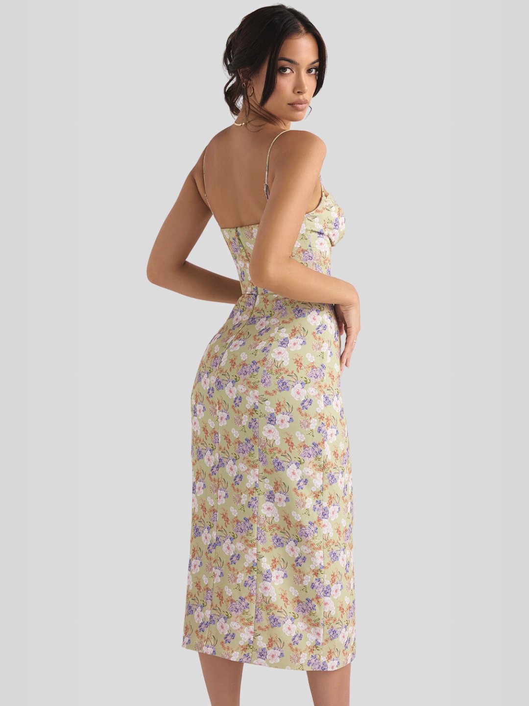 Vestido Midi Floral - Lindele Exclusive