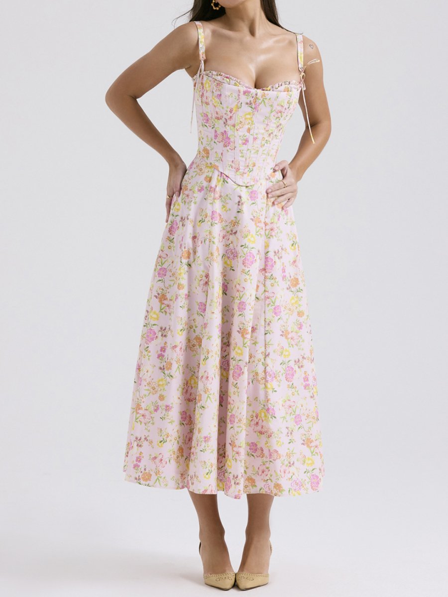 Vestido Midi Floral - Lindele Exclusive