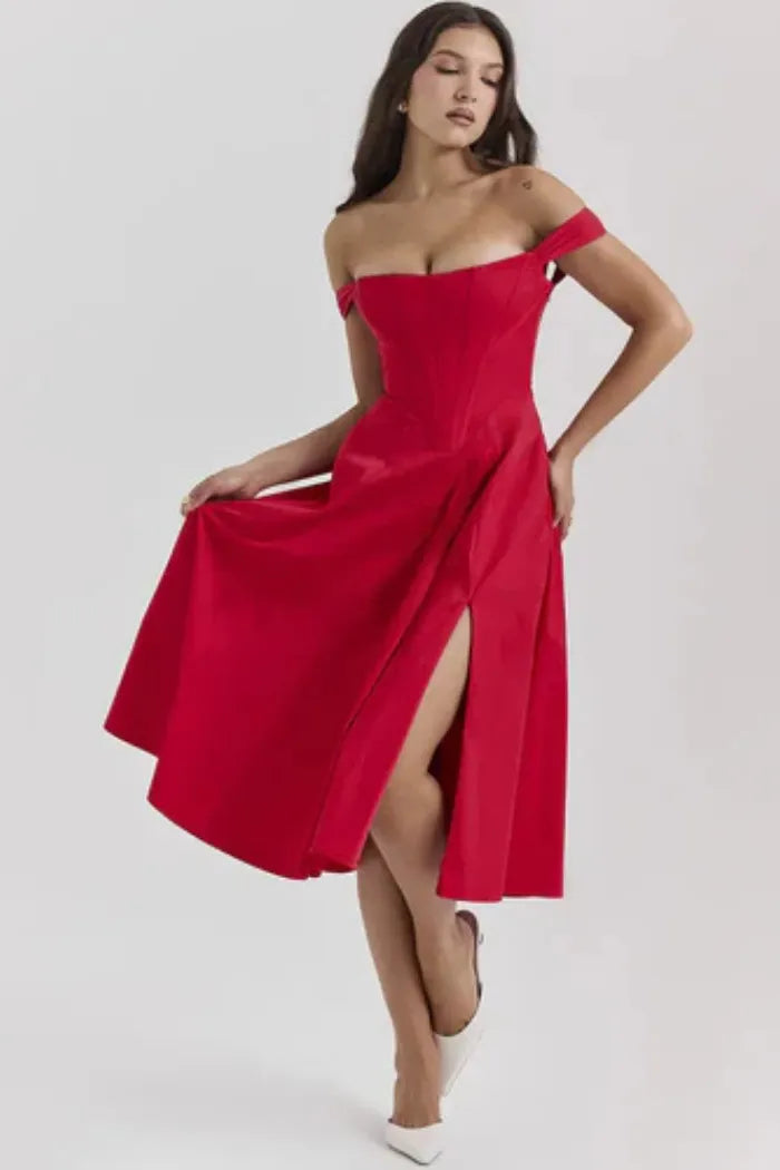 Vestido Midi Estilo corset - Lindele Exclusive