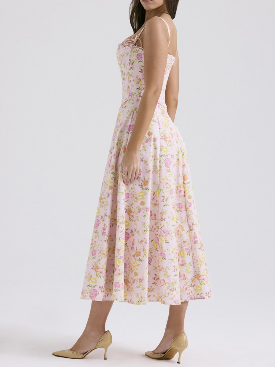 Vestido Midi Floral - Lindele Exclusive