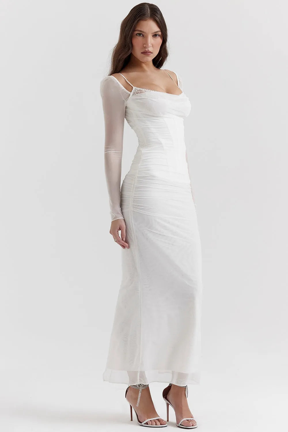 Vestido Longo Com Renda - Lindele Exclusive