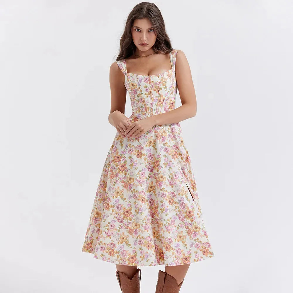 Vestido Midi Estilo corset - Lindele Exclusive