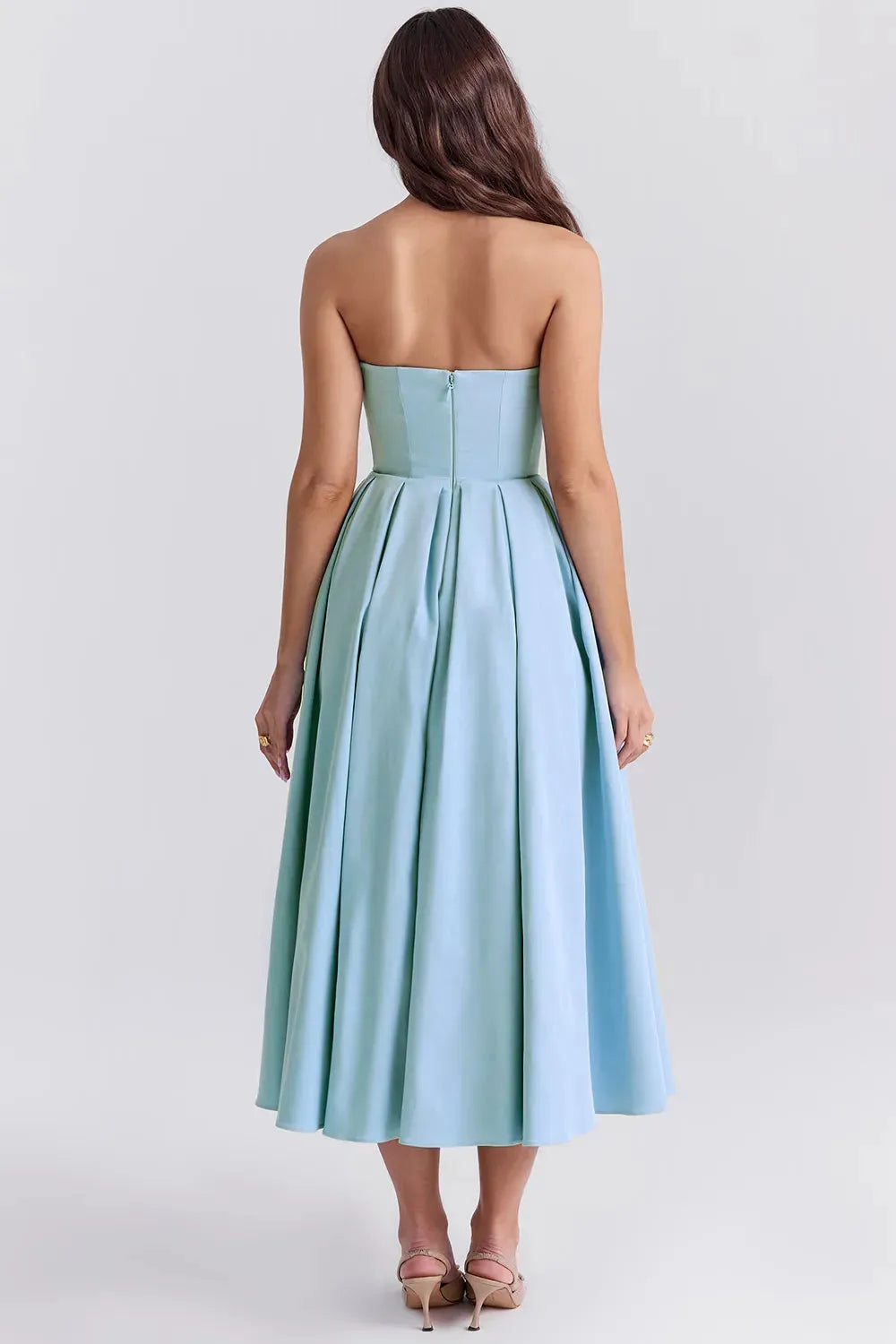 Vestido Feminino Midi Sem Alça - Lindele Exclusive