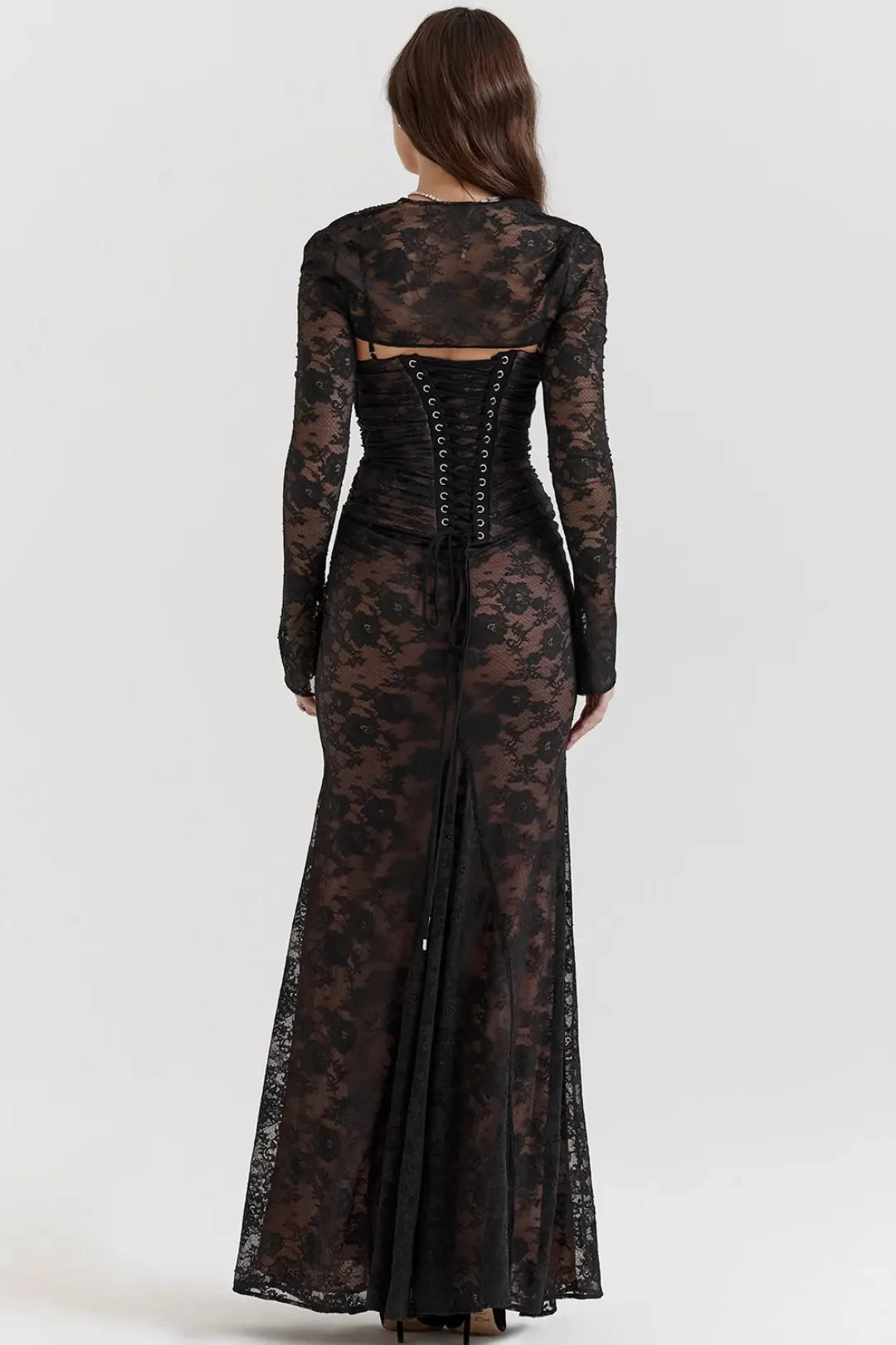 Vestido Longo de Renda - Lindele Exclusive