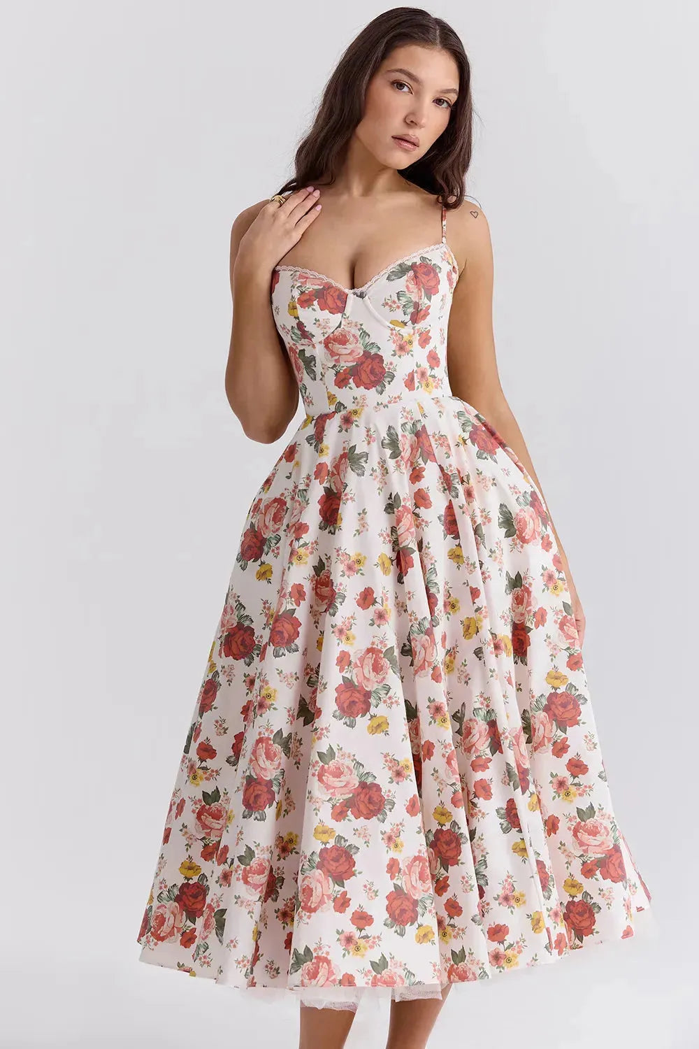 Vestido Midi Modelador Com Forro em Tule - Lindele Exclusive