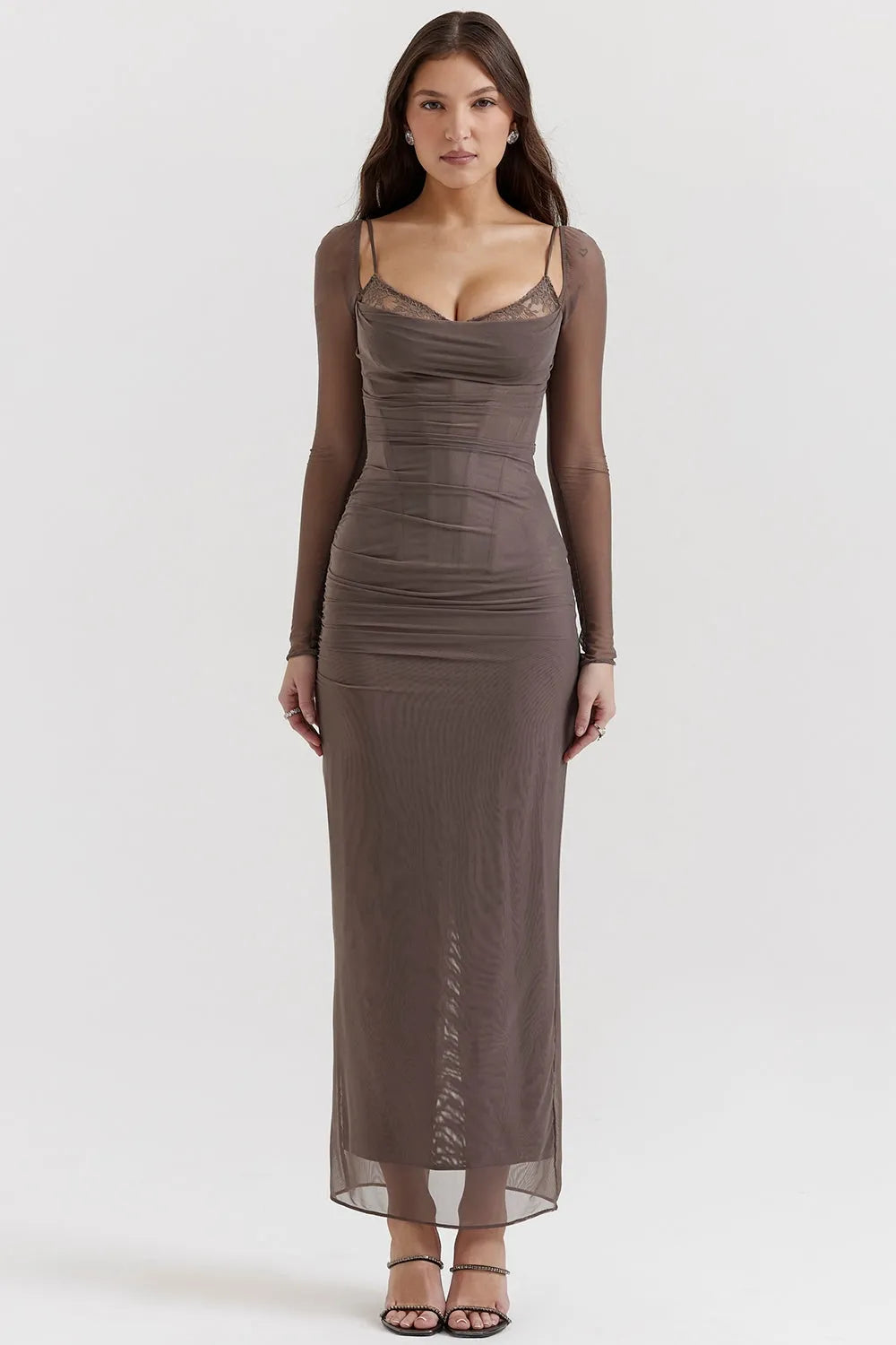 Vestido Longo Com Renda - Lindele Exclusive