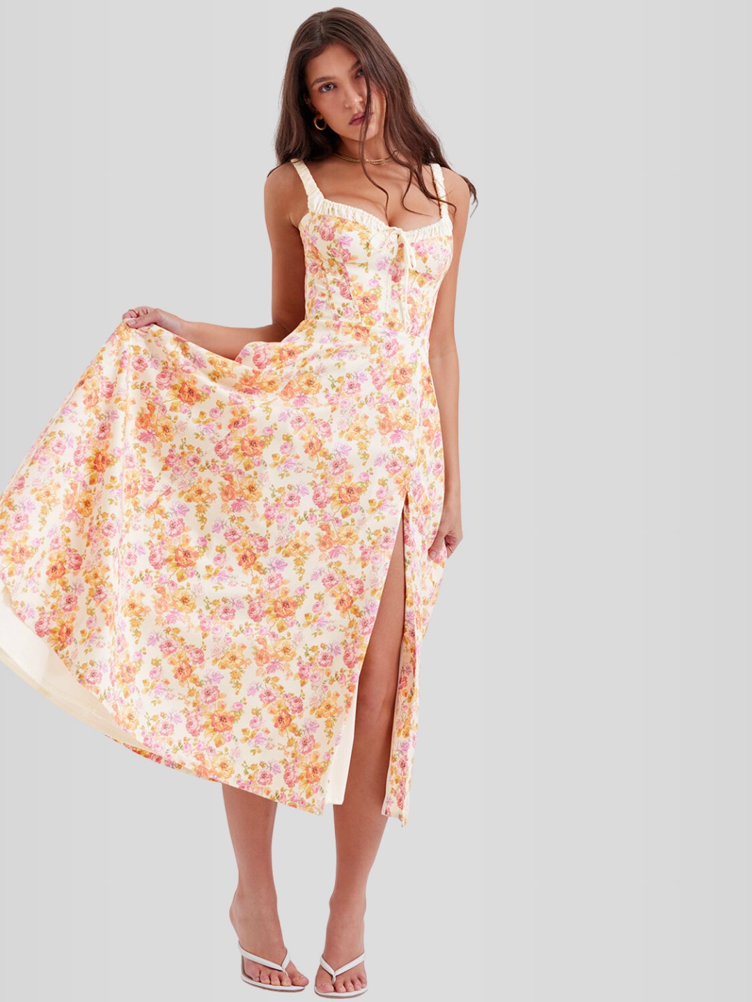 Vestido Bustier Midi - Modelador - Lindele Exclusive