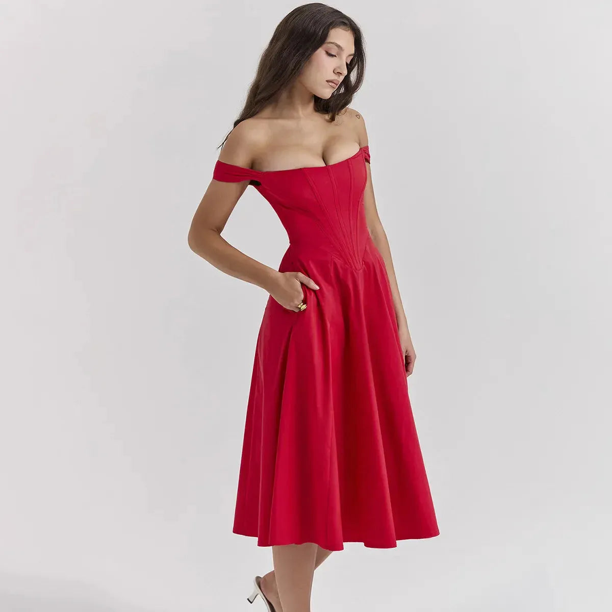 Vestido Midi Estilo corset - Lindele Exclusive