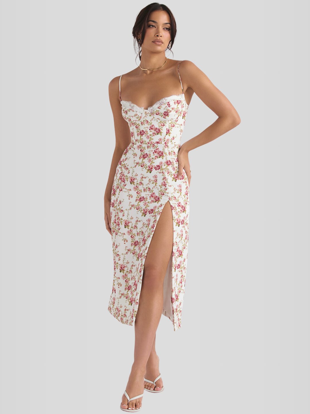 Vestido Midi Floral - Lindele Exclusive