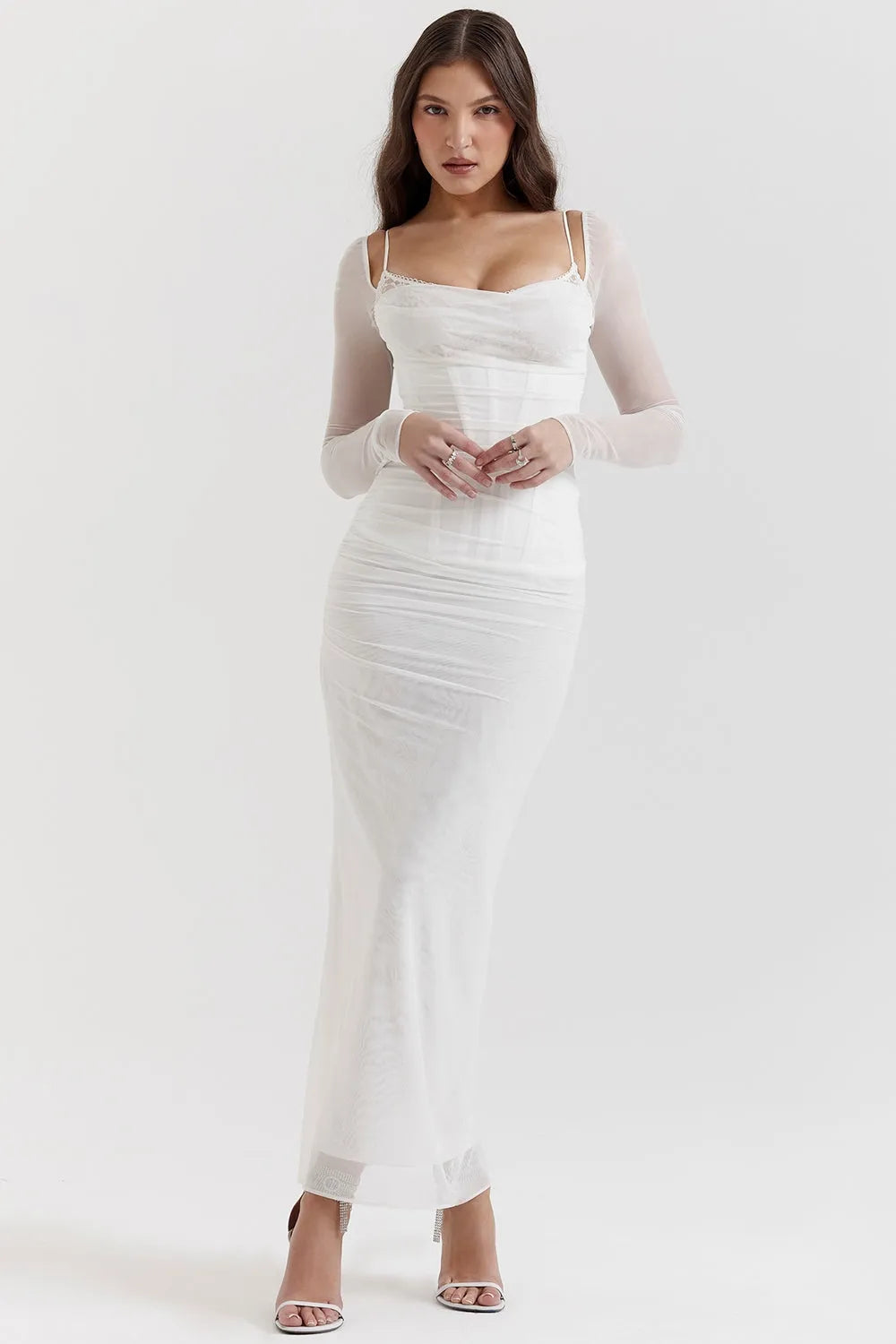 Vestido Longo Com Renda - Lindele Exclusive