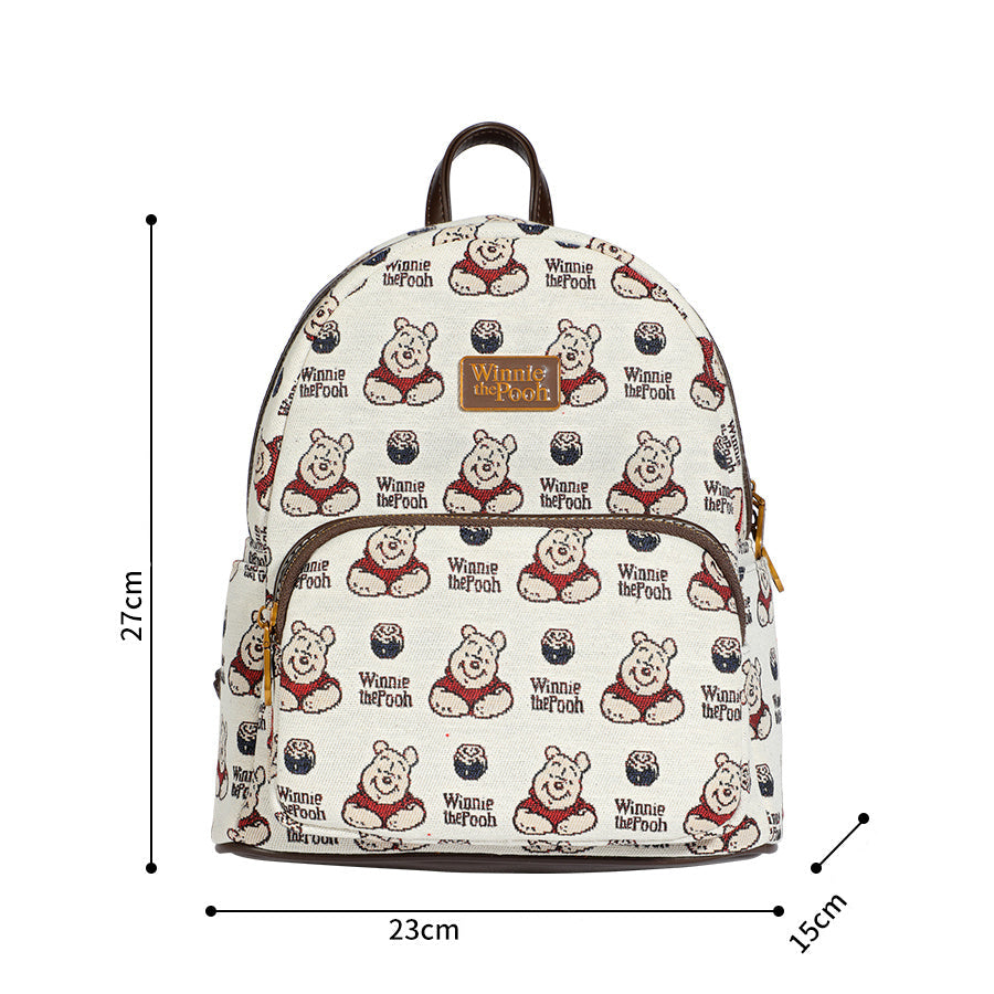 Mochila Feminina de Couro Ursinho Pooh