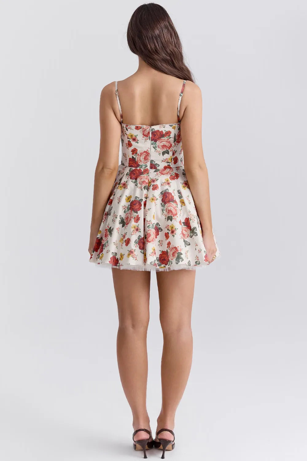 Vestido Curto Floral Modelador - Lindele Exclusive
