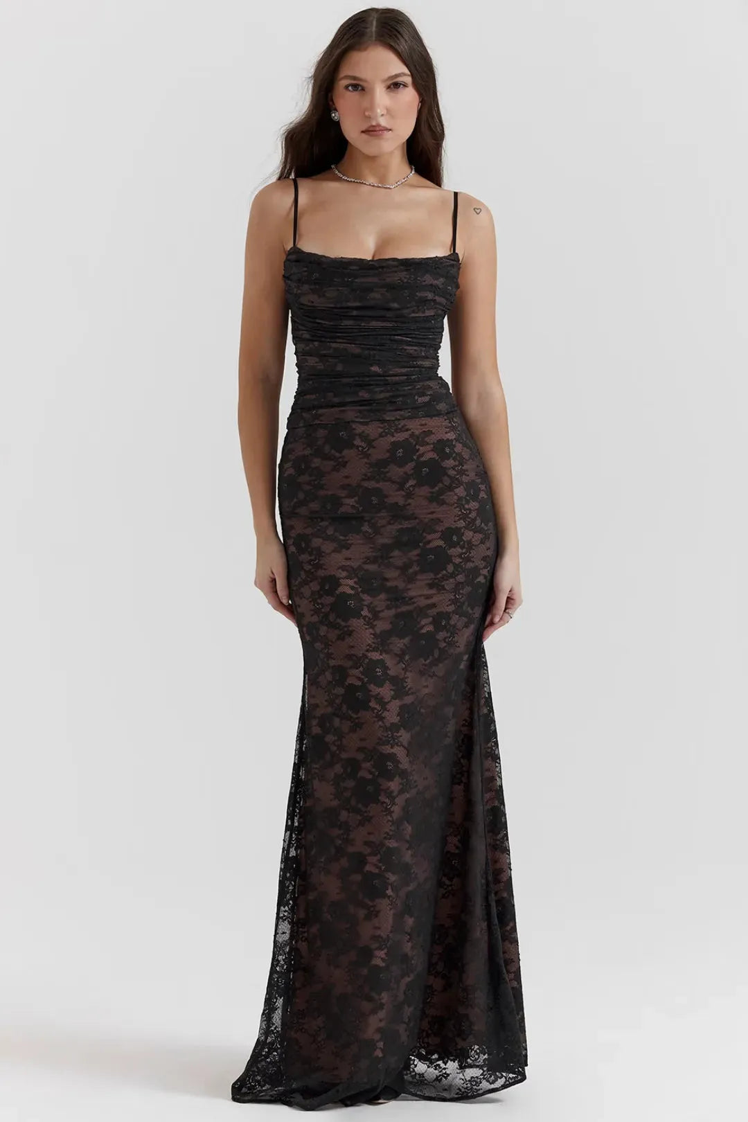 Vestido Longo de Renda - Lindele Exclusive