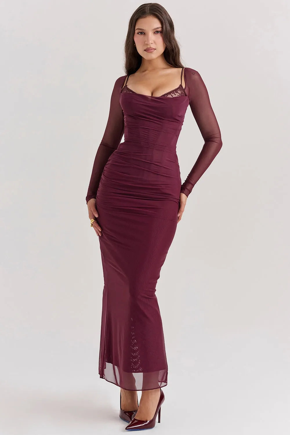 Vestido Longo Com Renda - Lindele Exclusive