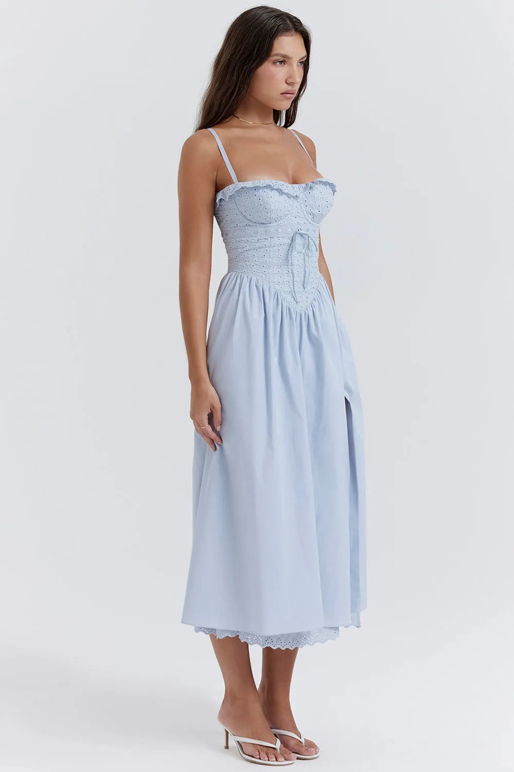 Vestido Midi Bordado - Lindele Exclusive