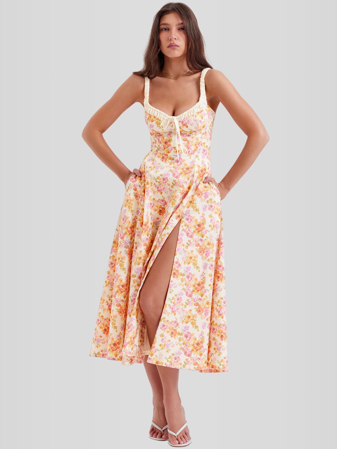 Vestido Bustier Midi - Modelador - Lindele Exclusive