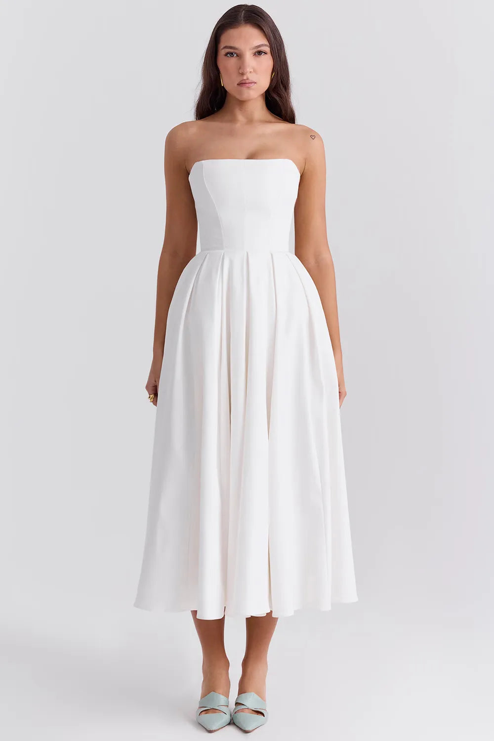 Vestido Feminino Midi Sem Alça - Lindele Exclusive