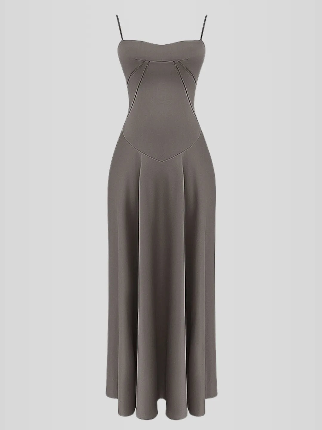 Vestido Longo Com Cetim Sedoso - Lindele Exclusive