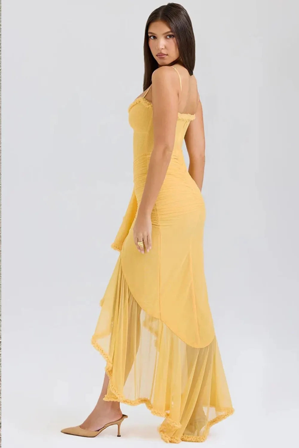 Vestido Longo Amarelo - Lindele Exclusive