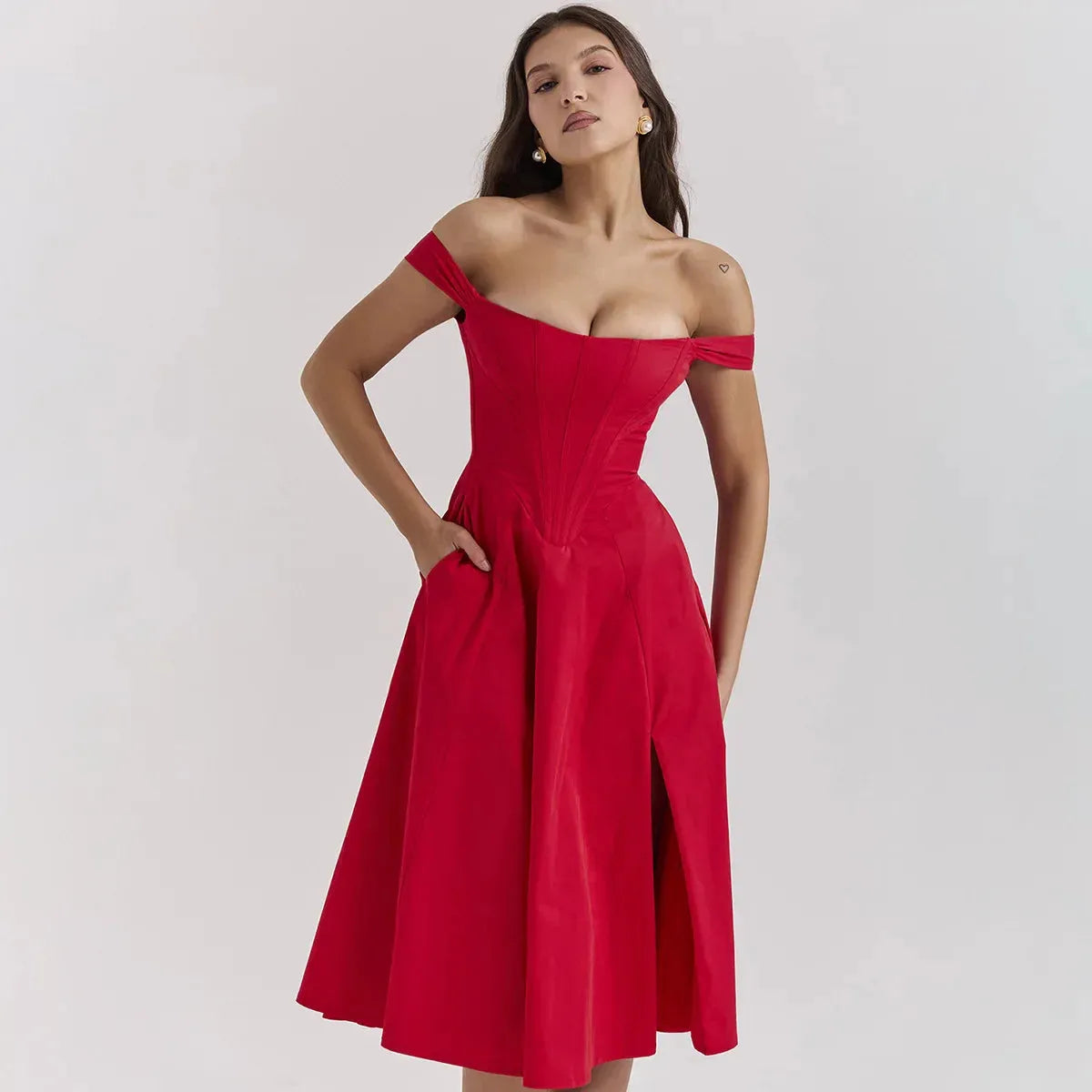 Vestido Midi Estilo corset - Lindele Exclusive