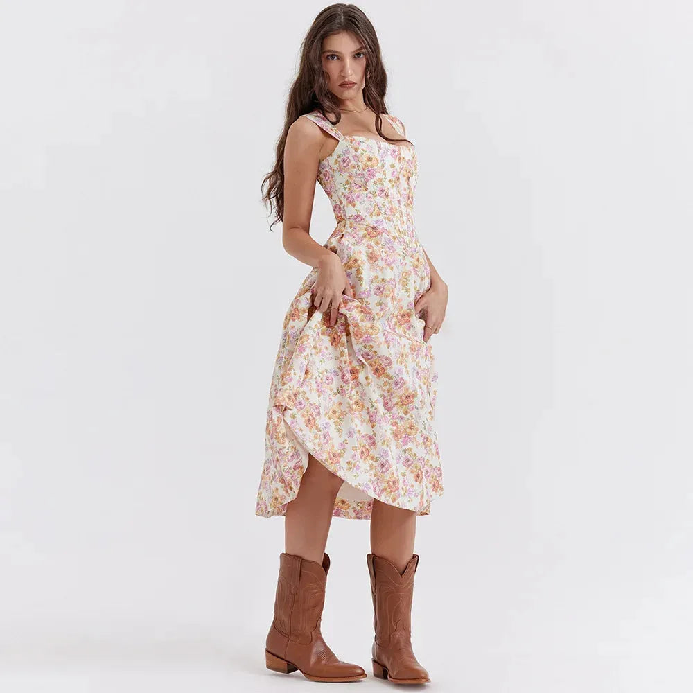Vestido Midi Estilo corset - Lindele Exclusive