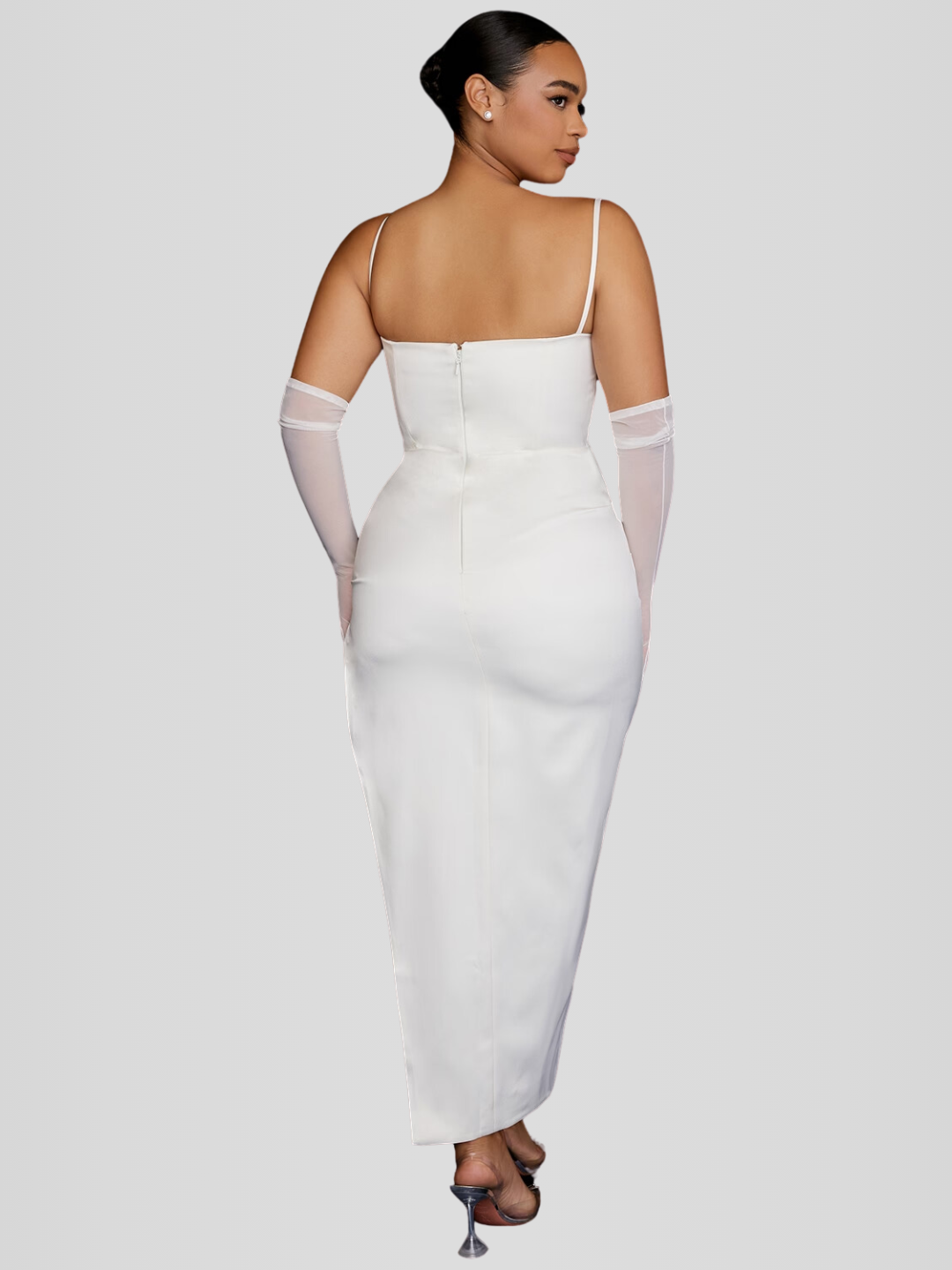 Vestido Longo Modelador Cetim - Lindele Exclusive