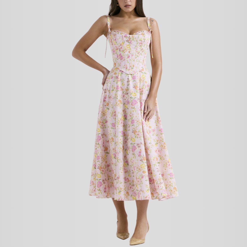 Vestido Midi Floral - Lindele Exclusive