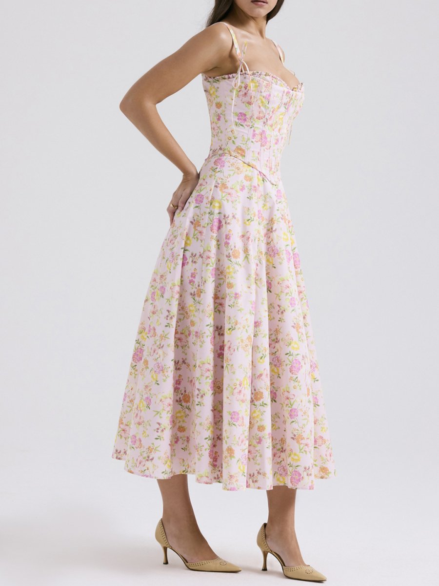 Vestido Midi Floral - Lindele Exclusive