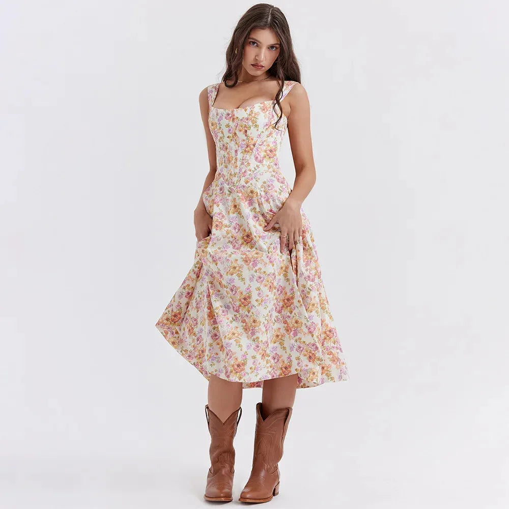 Vestido Midi Estilo corset - Lindele Exclusive