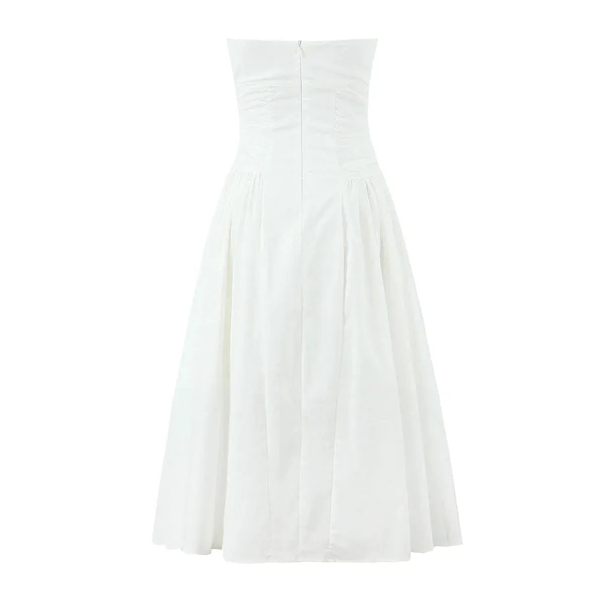 Vestido Midi Detalhes plissados - Lindele Exclusive