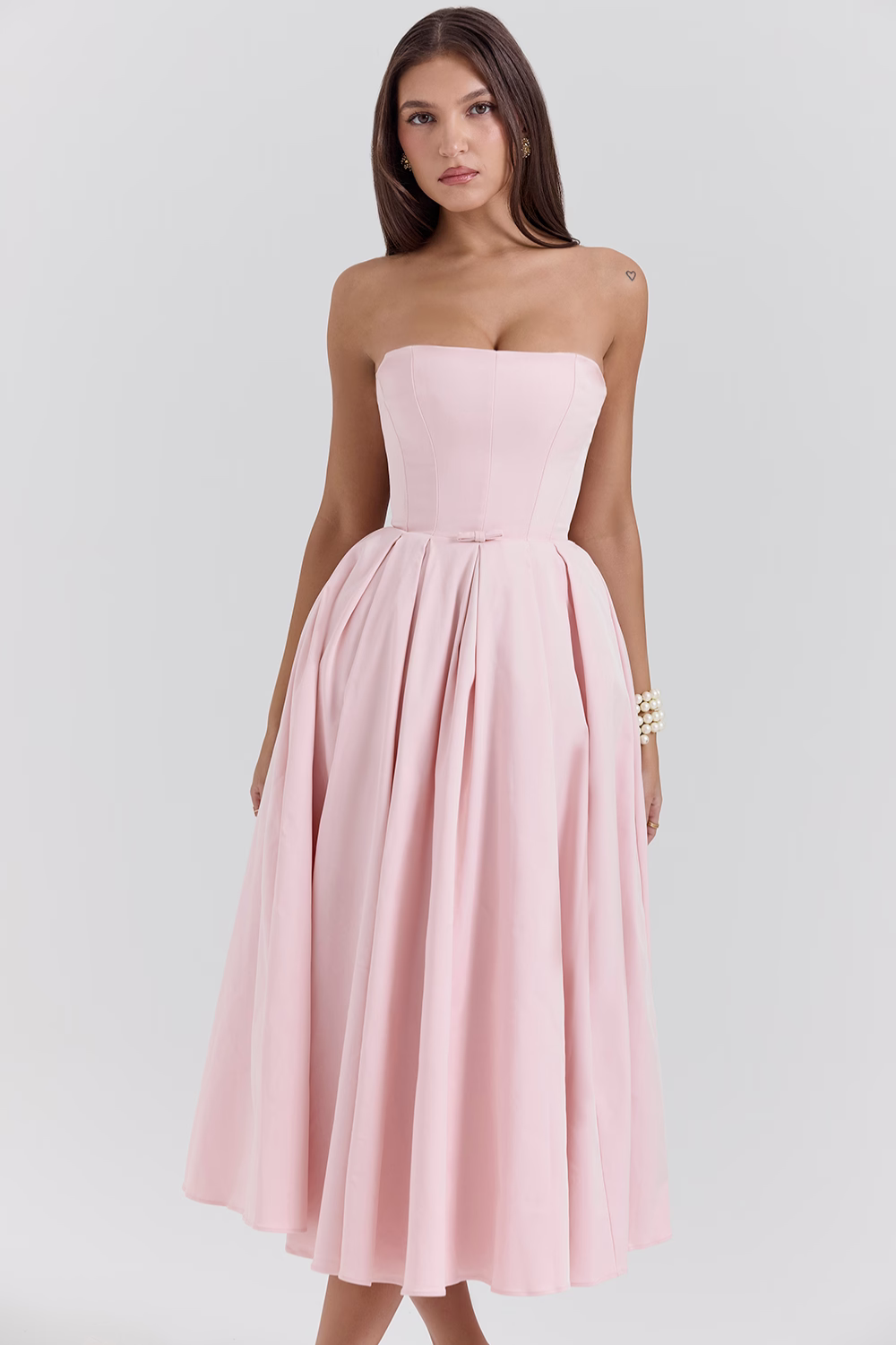 Vestido Feminino Midi Sem Alça - Lindele Exclusive