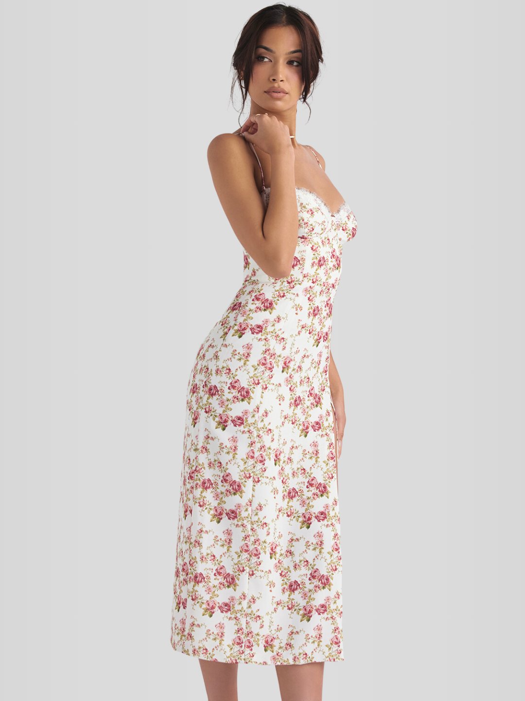 Vestido Midi Floral - Lindele Exclusive