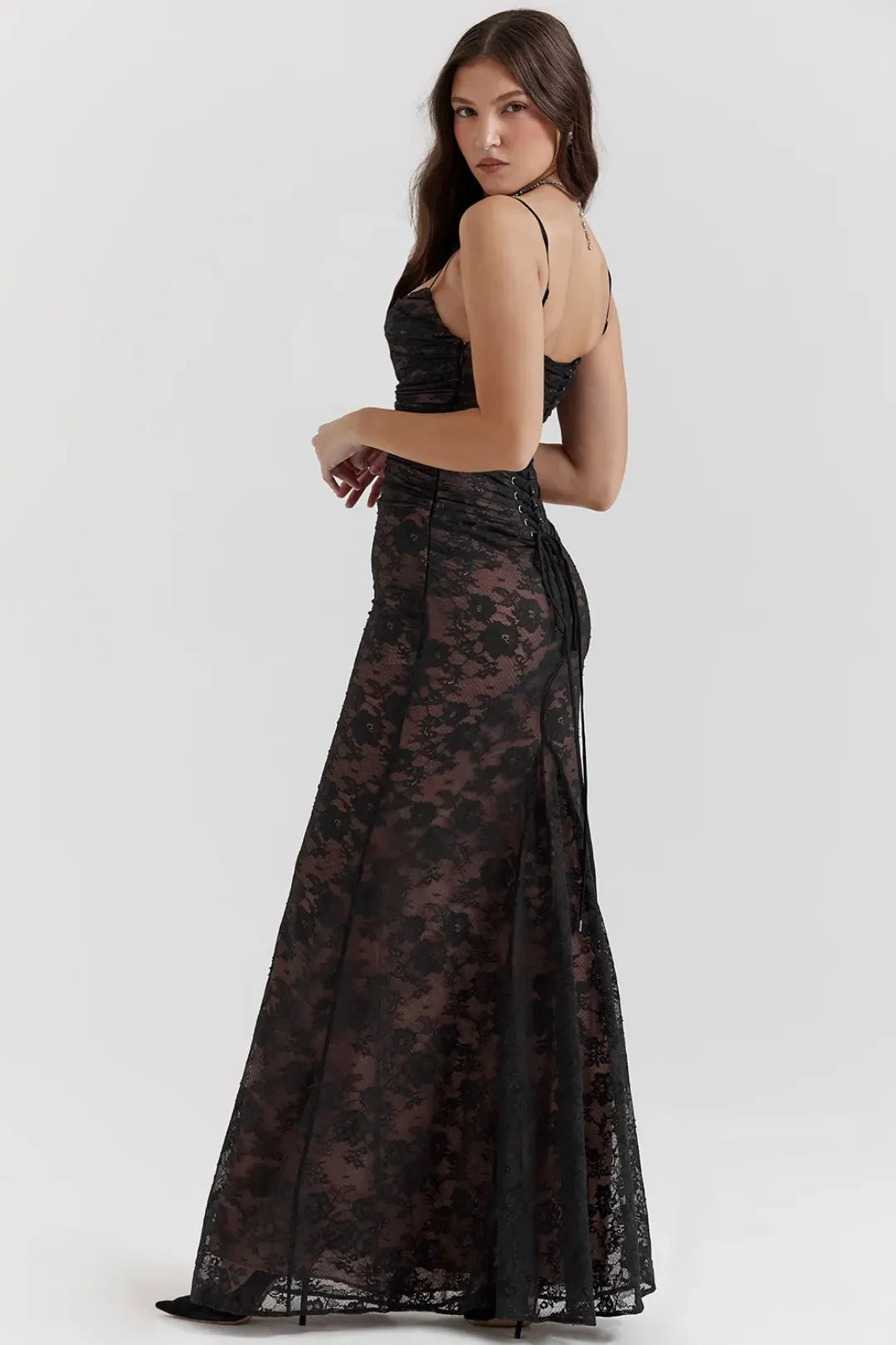 Vestido Longo de Renda - Lindele Exclusive