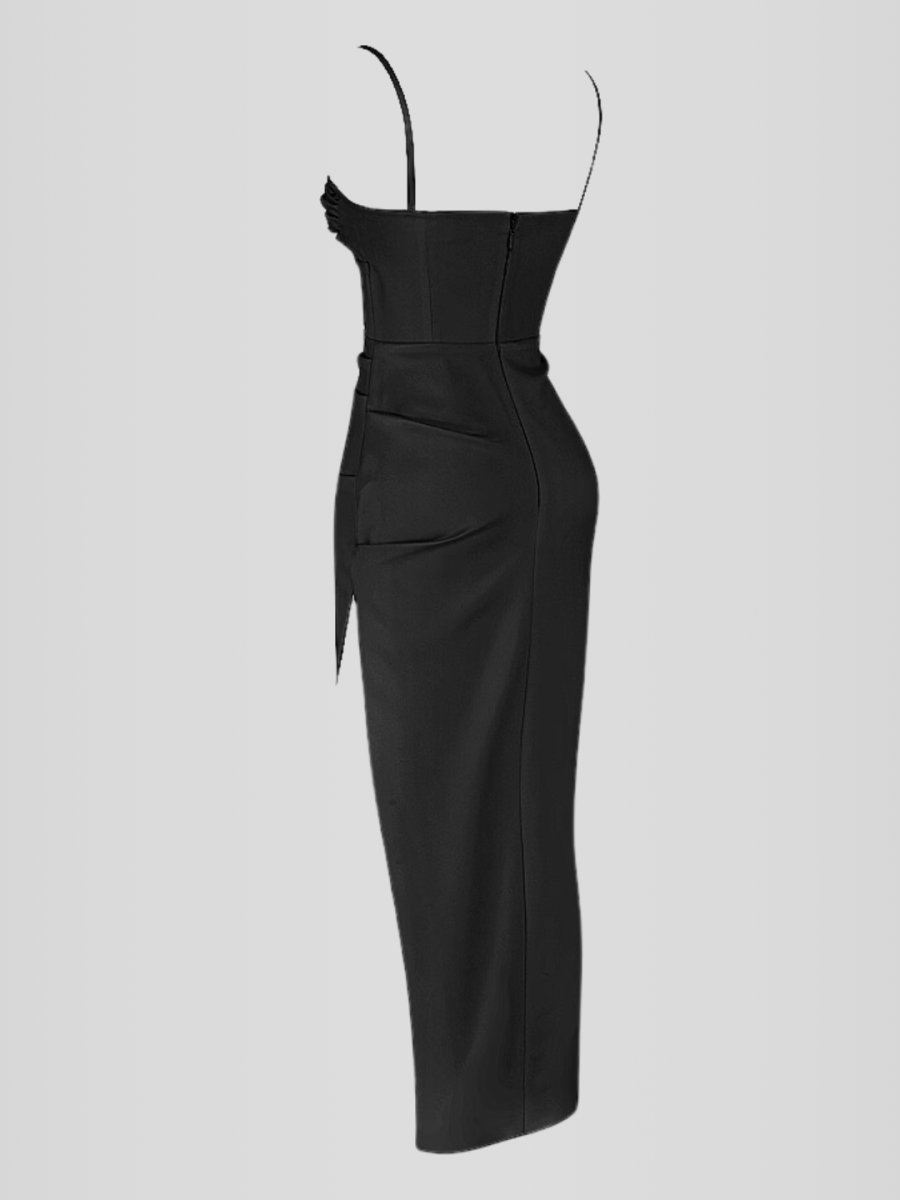 Vestido Longo Modelador Cetim - Lindele Exclusive