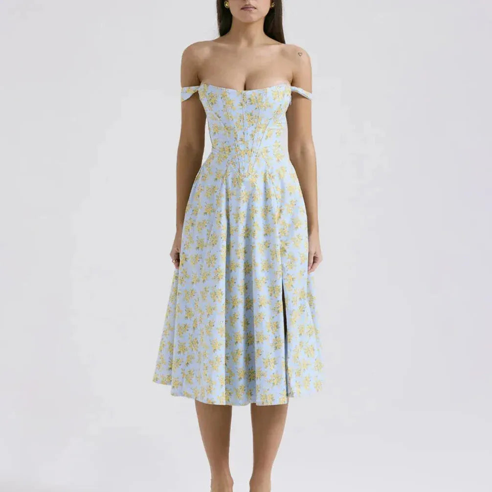 Vestido Midi Estilo corset - Lindele Exclusive