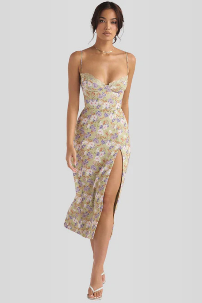 Vestido Midi Floral - Lindele Exclusive