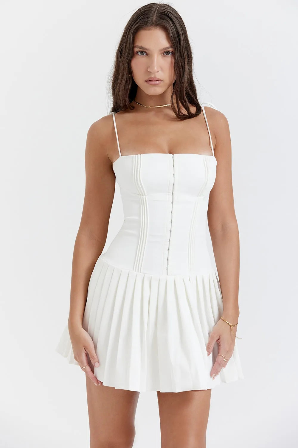 Vestido Curto com Alças Modelador - Lindele Exclusive