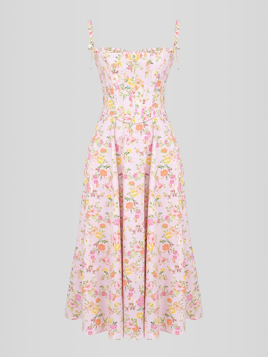 Vestido Midi Floral - Lindele Exclusive
