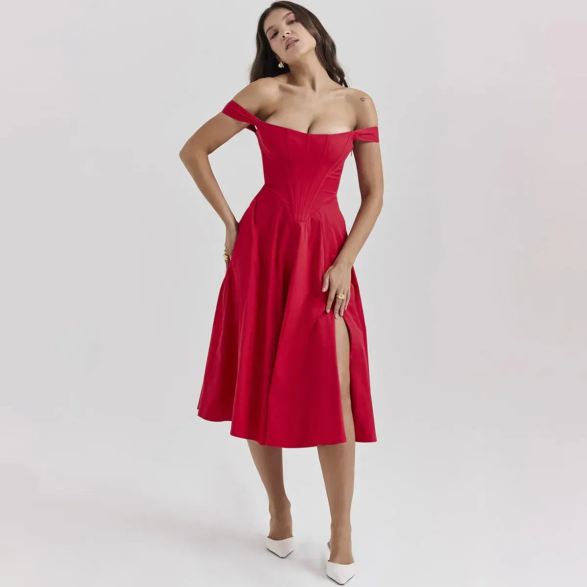 Vestido Midi Estilo corset - Lindele Exclusive