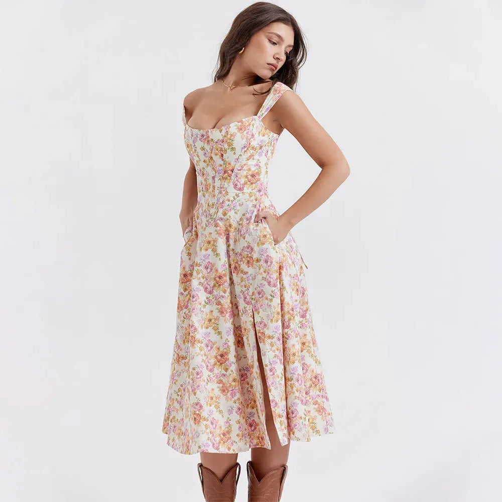 Vestido Midi Estilo corset - Lindele Exclusive