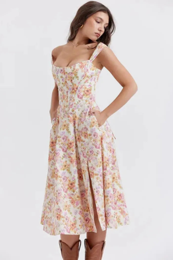 Vestido Midi Estilo corset - Lindele Exclusive