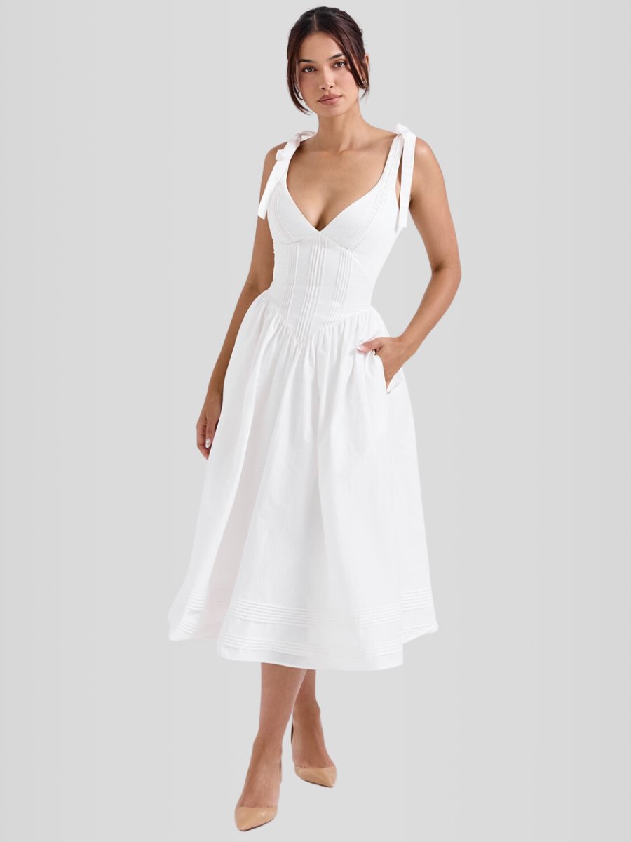 Vestido Corpete com barbatanas - Lindele Exclusive