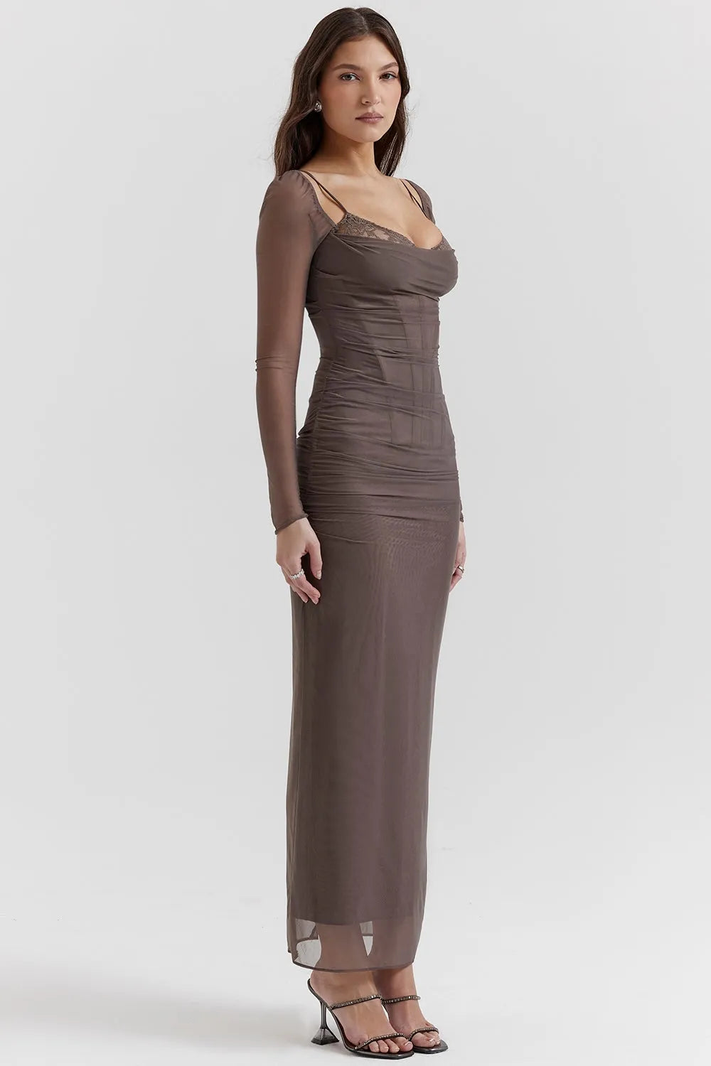 Vestido Longo Com Renda - Lindele Exclusive