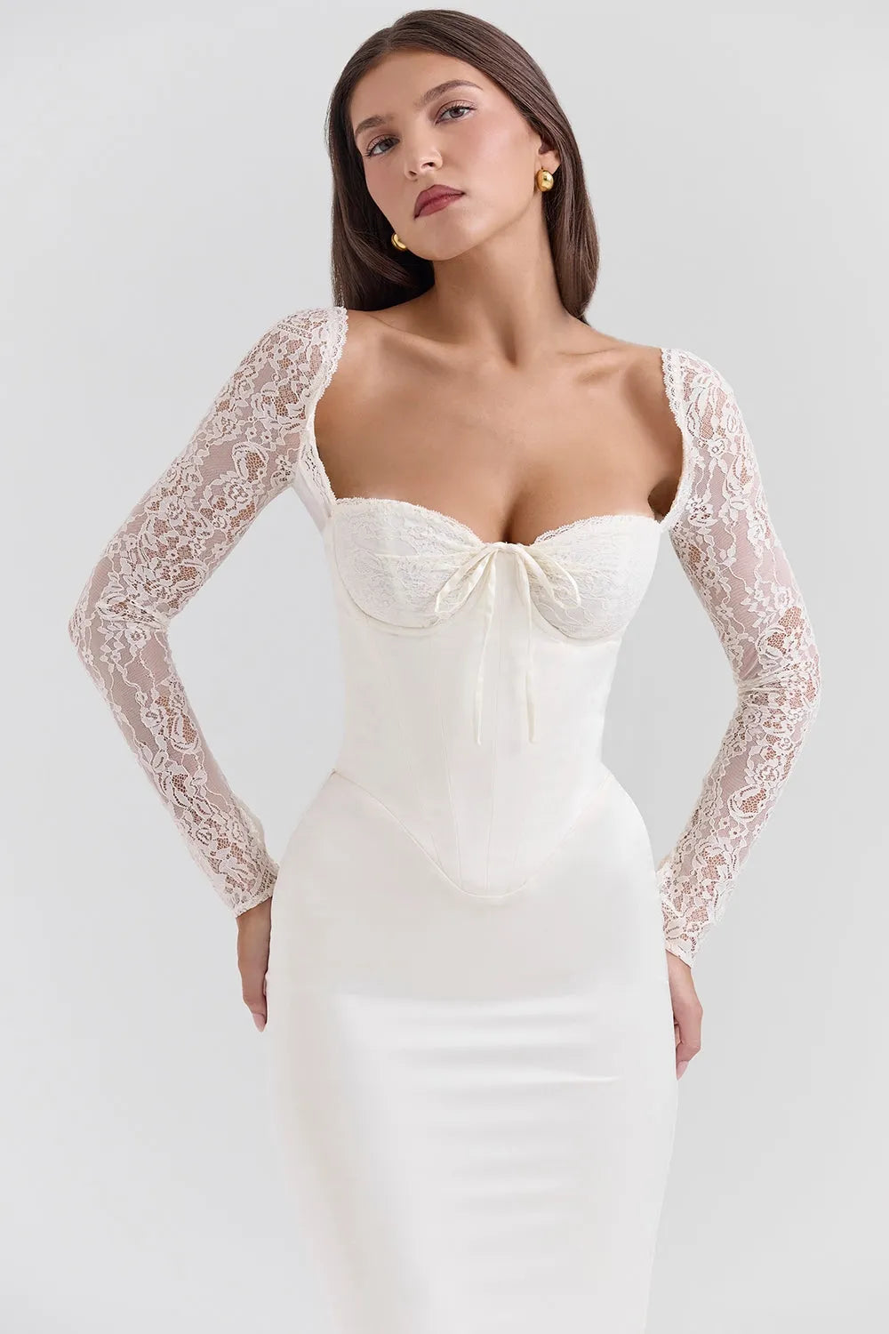 Vestido Longo Em Cetim - Lindele Exclusive
