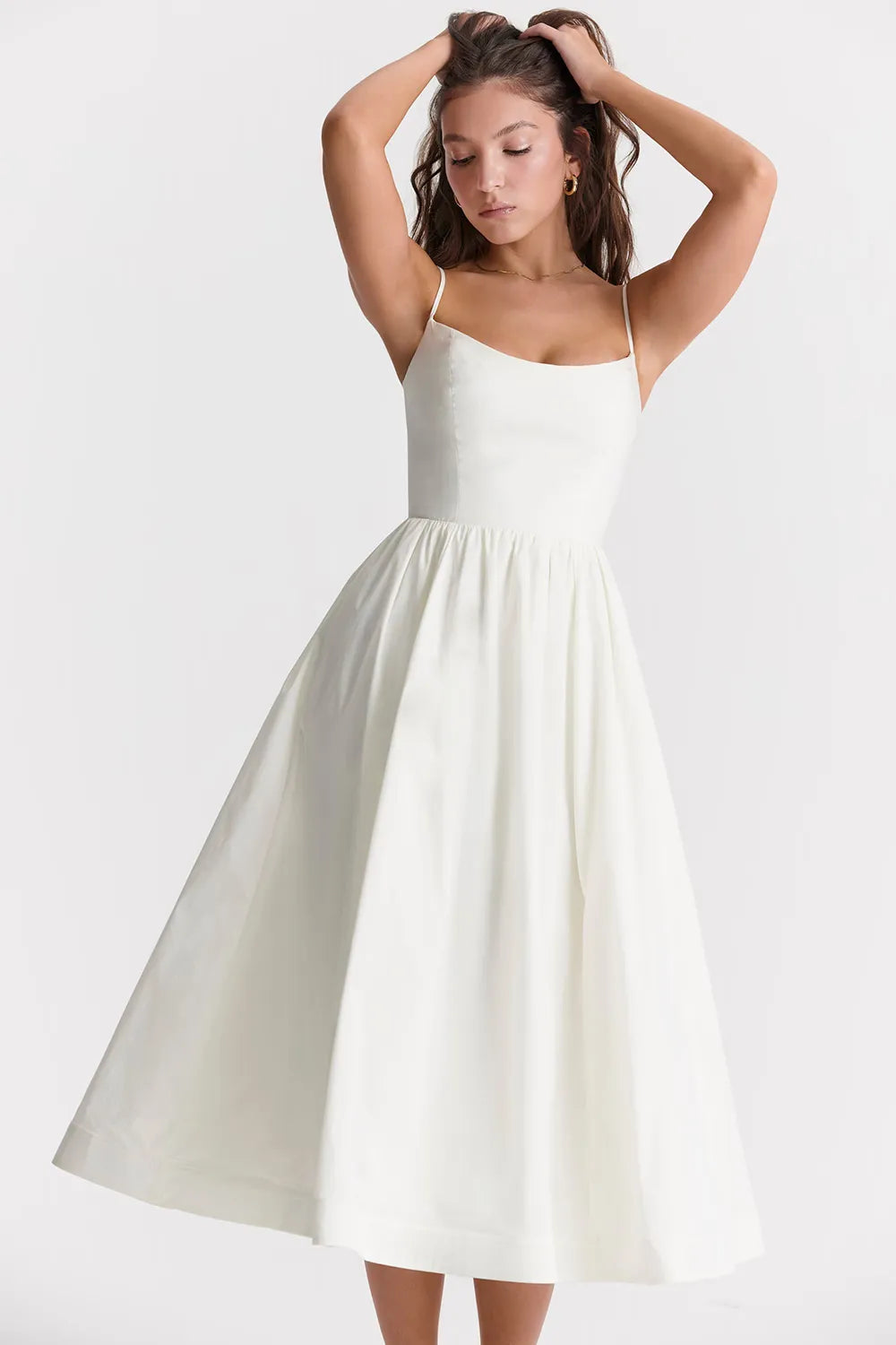 Vestido Feminino Liso Midi - Lindele Exclusive