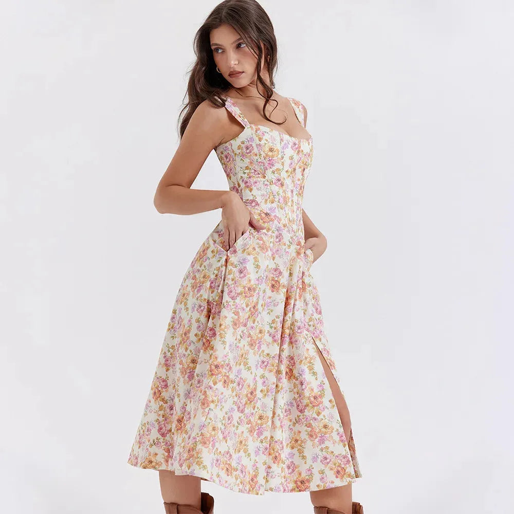 Vestido Midi Estilo corset - Lindele Exclusive