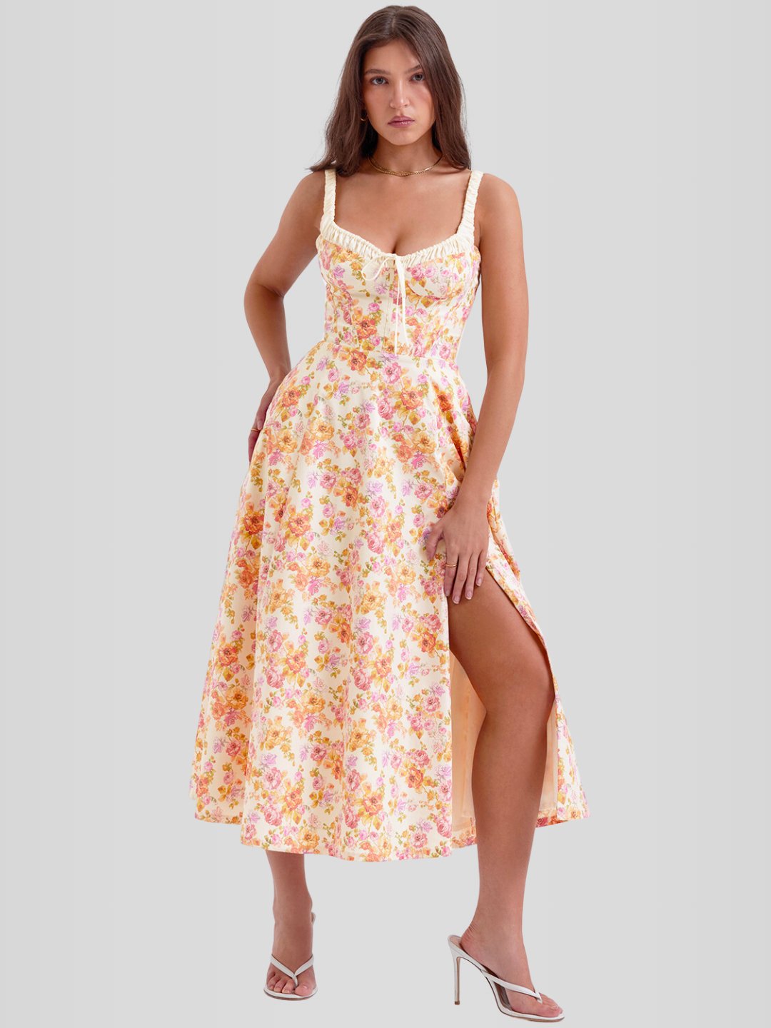 Vestido Bustier Midi - Modelador - Lindele Exclusive