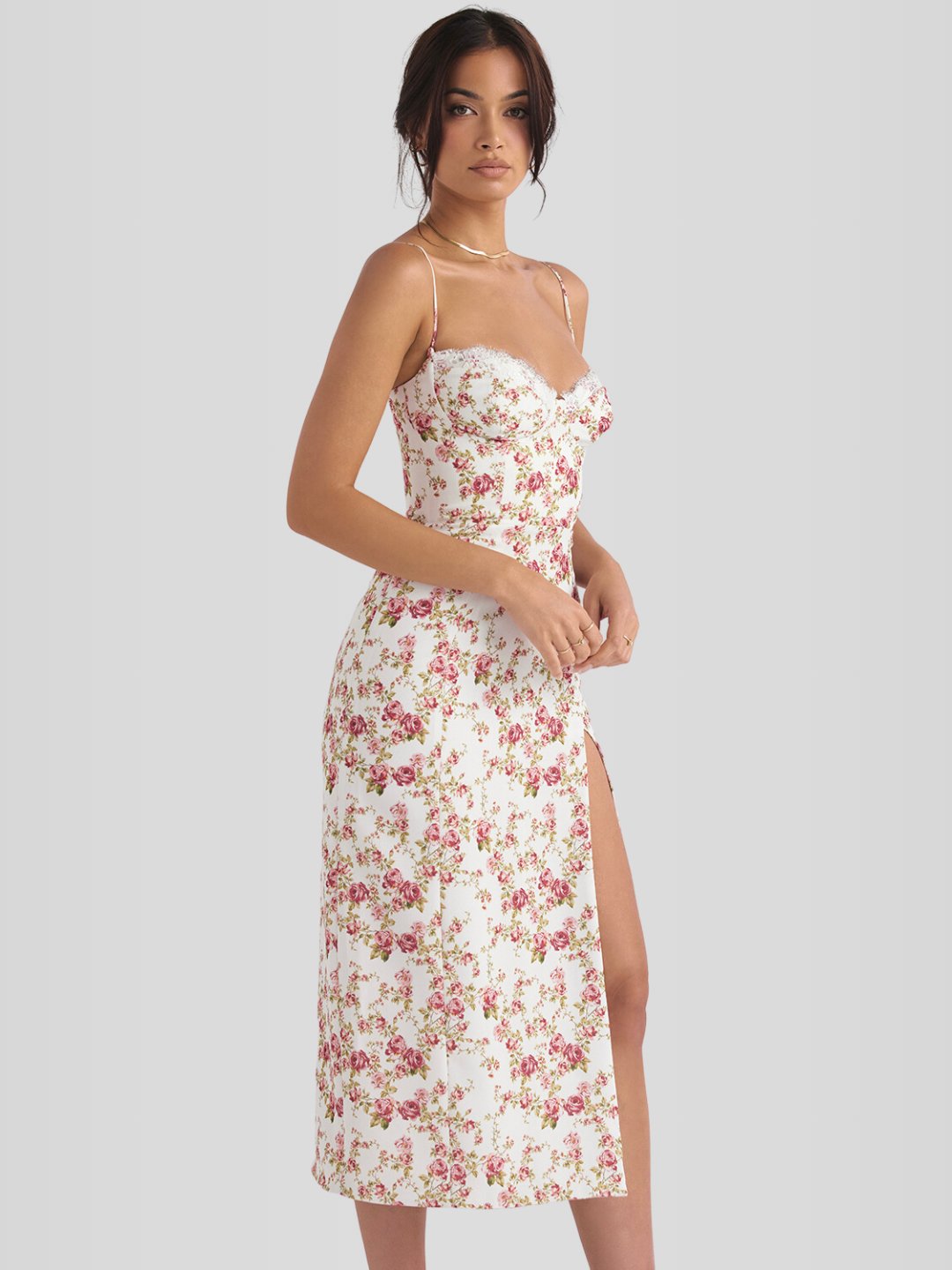 Vestido Midi Floral - Lindele Exclusive