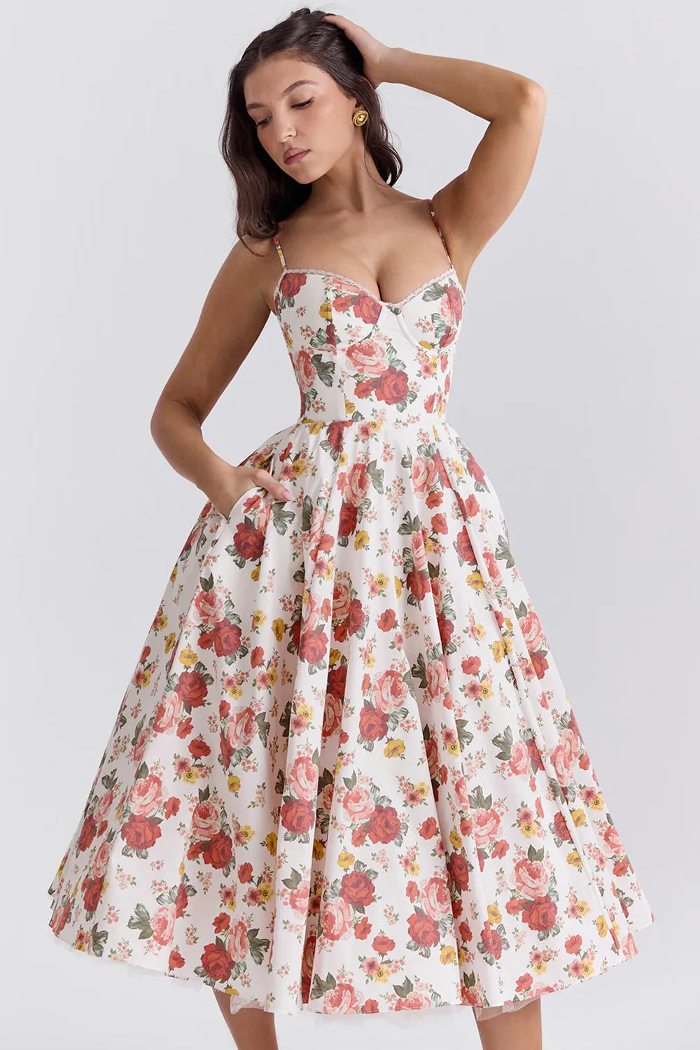 Vestido Midi Modelador Com Forro em Tule - Lindele Exclusive